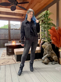 Gwen washed black skinny jeans